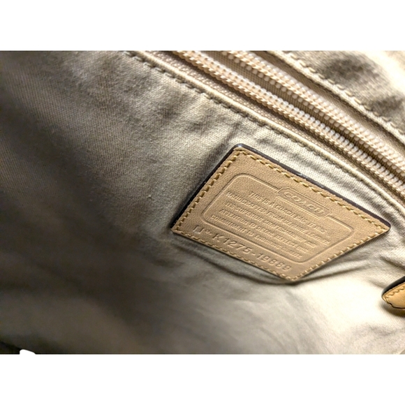 COACH BUCKET Large Legacy Light Tan LEATHER DUFFLE SHOULDER BAG - Picture 15 of 16